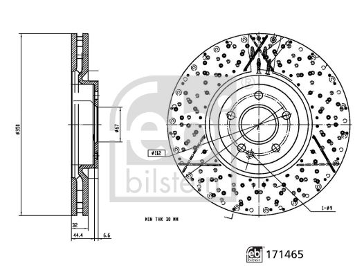 FEBI BILSTEIN Тормозной диск 171465